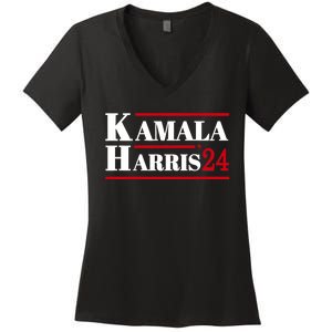 Harris 2024 Kamala Harris 2024 Elections American Flag Women's V-Neck T-Shirt