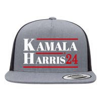 Harris 2024 Kamala Harris 2024 Elections American Flag Flat Bill Trucker Hat