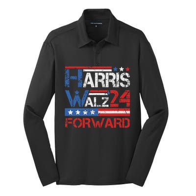 Harriswaltz 2024 Kamalaharris Timwaltz 2024 Silk Touch Performance Long Sleeve Polo