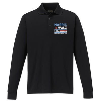 Harriswaltz 2024 Kamalaharris Timwaltz 2024 Performance Long Sleeve Polo