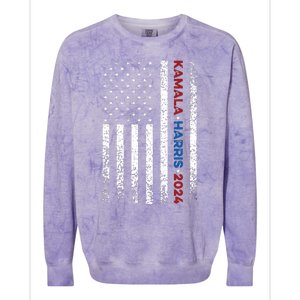 Harris 2024 Kamala Harris 2024 Elections American Flag Colorblast Crewneck Sweatshirt