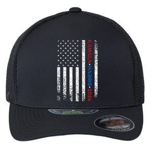 Harris 2024 Kamala Harris 2024 Elections American Flag Flexfit Unipanel Trucker Cap