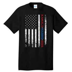 Harris 2024 Kamala Harris 2024 Elections American Flag Tall T-Shirt