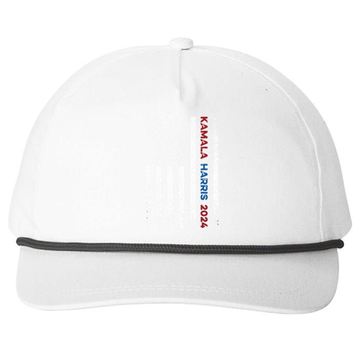 Harris 2024 Kamala Harris 2024 Elections American Flag Snapback Five-Panel Rope Hat