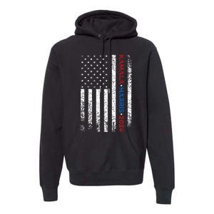 Harris 2024 Kamala Harris 2024 Elections American Flag Premium Hoodie