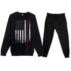 Harris 2024 Kamala Harris 2024 Elections American Flag Premium Crewneck Sweatsuit Set