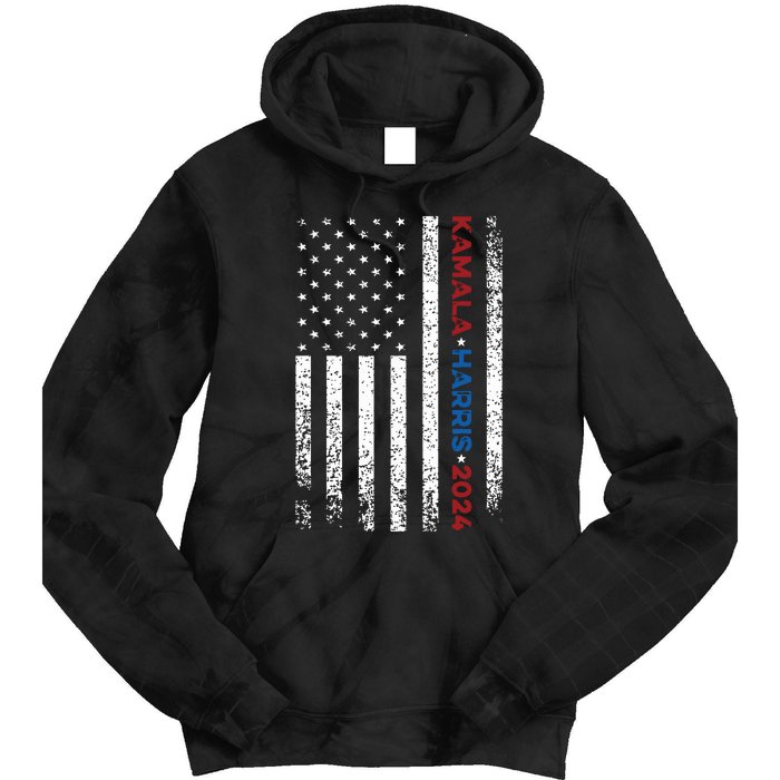 Harris 2024 Kamala Harris 2024 Elections American Flag Tie Dye Hoodie