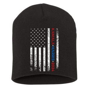 Harris 2024 Kamala Harris 2024 Elections American Flag Short Acrylic Beanie