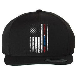 Harris 2024 Kamala Harris 2024 Elections American Flag Wool Snapback Cap