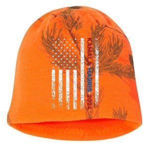 Harris 2024 Kamala Harris 2024 Elections American Flag Kati - Camo Knit Beanie