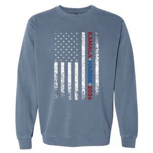 Harris 2024 Kamala Harris 2024 Elections American Flag Garment-Dyed Sweatshirt