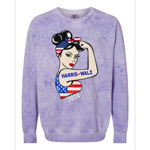 Harriswaltz 2024 Kamalaharris Timwaltz 2024 Colorblast Crewneck Sweatshirt