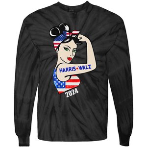 Harriswaltz 2024 Kamalaharris Timwaltz 2024 Tie-Dye Long Sleeve Shirt