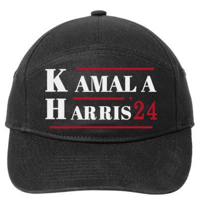 Harris 2024 Kamala Harris 2024 Elections American Flag Gift 7-Panel Snapback Hat