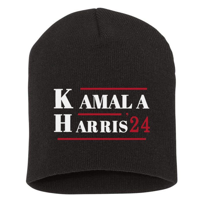 Harris 2024 Kamala Harris 2024 Elections American Flag Gift Short Acrylic Beanie