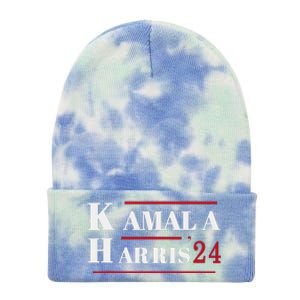 Harris 2024 Kamala Harris 2024 Elections American Flag Gift Tie Dye 12in Knit Beanie