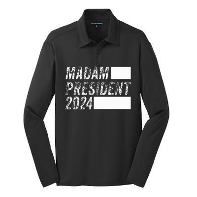 Harris 2024 Kamala For President Sneakers Meme Silk Touch Performance Long Sleeve Polo