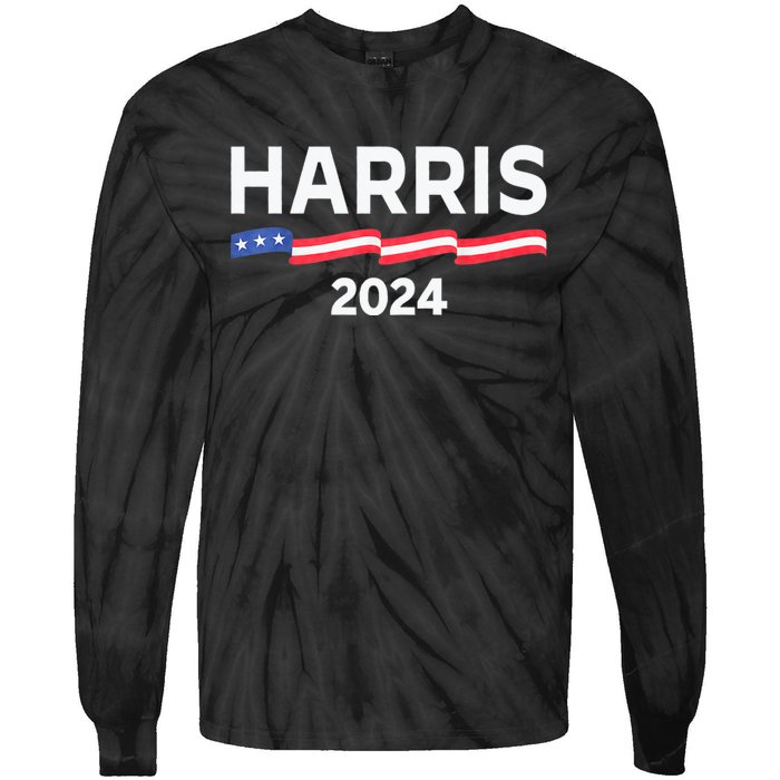 Harriswaltz 2024 Kamala Harris Tim Waltz 2024 Tie-Dye Long Sleeve Shirt