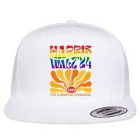 Harriswaltz 2024 Kamalaharris Timwaltz 2024 Flat Bill Trucker Hat