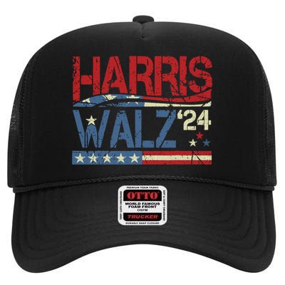 Harriswaltz 2024 Kamalaharris Timwaltz 2024 High Crown Mesh Back Trucker Hat