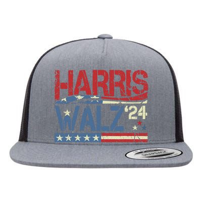 Harriswaltz 2024 Kamalaharris Timwaltz 2024 Flat Bill Trucker Hat