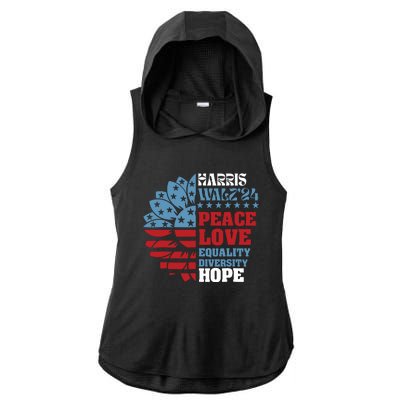 Harriswaltz 2024 Kamalaharris Timwaltz 2024 Ladies PosiCharge Tri-Blend Wicking Draft Hoodie Tank