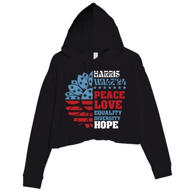 Harriswaltz 2024 Kamalaharris Timwaltz 2024 Crop Fleece Hoodie