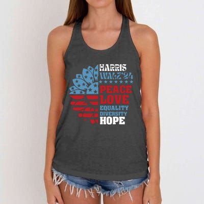 Harriswaltz 2024 Kamalaharris Timwaltz 2024 Women's Knotted Racerback Tank