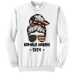 Harris 2024 Kamala Harris 2024 Messy Bun Elections Sweatshirt