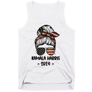 Harris 2024 Kamala Harris 2024 Messy Bun Elections Tank Top