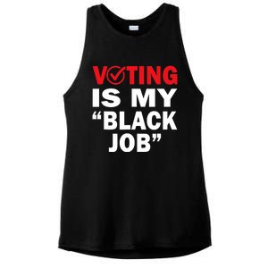 Harriswaltz 2024 Kamalaharris 2024 Timwaltz 2024 Voting Is My Black Job Ladies PosiCharge Tri-Blend Wicking Tank