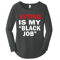 Harriswaltz 2024 Kamalaharris 2024 Timwaltz 2024 Voting Is My Black Job Women's Perfect Tri Tunic Long Sleeve Shirt