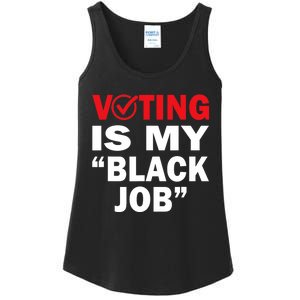 Harriswaltz 2024 Kamalaharris 2024 Timwaltz 2024 Voting Is My Black Job Ladies Essential Tank