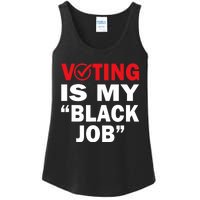 Harriswaltz 2024 Kamalaharris 2024 Timwaltz 2024 Voting Is My Black Job Ladies Essential Tank