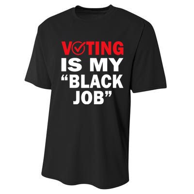 Harriswaltz 2024 Kamalaharris 2024 Timwaltz 2024 Voting Is My Black Job Performance Sprint T-Shirt