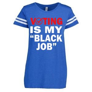 Harriswaltz 2024 Kamalaharris 2024 Timwaltz 2024 Voting Is My Black Job Enza Ladies Jersey Football T-Shirt