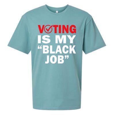 Harriswaltz 2024 Kamalaharris 2024 Timwaltz 2024 Voting Is My Black Job Sueded Cloud Jersey T-Shirt