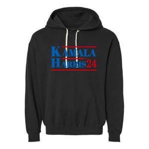 Harris 2024 Kamala Harris 2024 Elections American Flag Garment-Dyed Fleece Hoodie