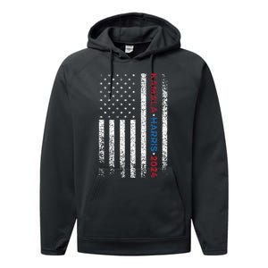 Harris 2024 Kamala Harris 2024 Elections American Flag Performance Fleece Hoodie