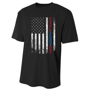 Harris 2024 Kamala Harris 2024 Elections American Flag Performance Sprint T-Shirt