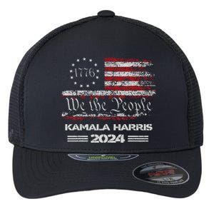 Harris 2024 Kamala Harris 2024 Elections American Flag Flexfit Unipanel Trucker Cap