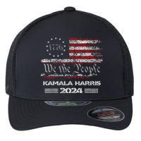 Harris 2024 Kamala Harris 2024 Elections American Flag Flexfit Unipanel Trucker Cap