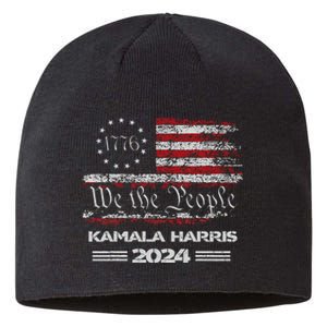 Harris 2024 Kamala Harris 2024 Elections American Flag Sustainable Beanie