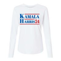 Harris 2024 Kamala Harris 2024 Elections American Flag Womens Cotton Relaxed Long Sleeve T-Shirt