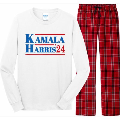 Harris 2024 Kamala Harris 2024 Elections American Flag Long Sleeve Pajama Set