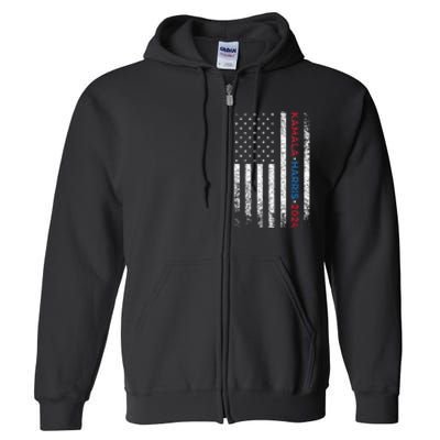 Harris 2024 Kamala Harris 2024 Elections American Flag Full Zip Hoodie