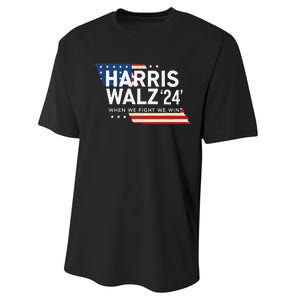 Harriswalz 2024 Leading With Strength And Resolve Performance Sprint T-Shirt