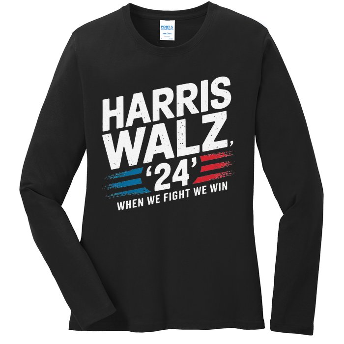 Harriswalz 24 Leading The Charge For Progress Ladies Long Sleeve Shirt