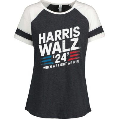 Harriswalz 24 Leading The Charge For Progress Enza Ladies Jersey Colorblock Tee