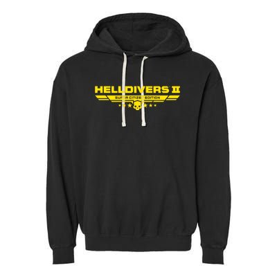 Heldivers 2 Logo Gamer Gift Garment-Dyed Fleece Hoodie